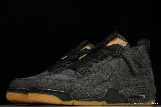 NRG - AO2571-001 AO2571-001 Air Black Levis Retro 4  Levis Denim Jordan 0209